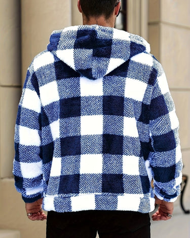 Surchemise Homme à Capuche en Flanelle Écossaise