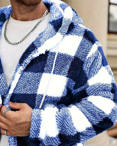 Surchemise Homme à Capuche en Flanelle Écossaise