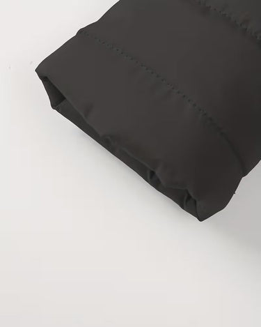 Doudoune Homme Matelassée Col Montant Zippé
