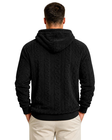 Sweat Homme à Capuche en Maille Sherpa