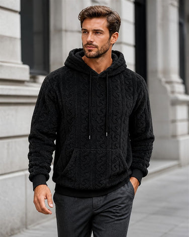 Sweat Homme à Capuche en Maille Sherpa