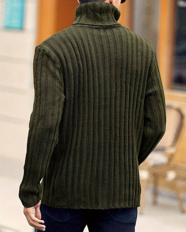 Pull Homme à Col Montant en Maille Souple