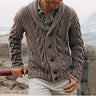 Brown chunky cardigan - Beaulin Paris