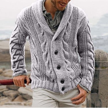 Light Grey chunky cardigan - Beaulin Paris