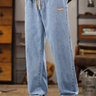 Light Blue straight leg jeans - Beaulin Paris