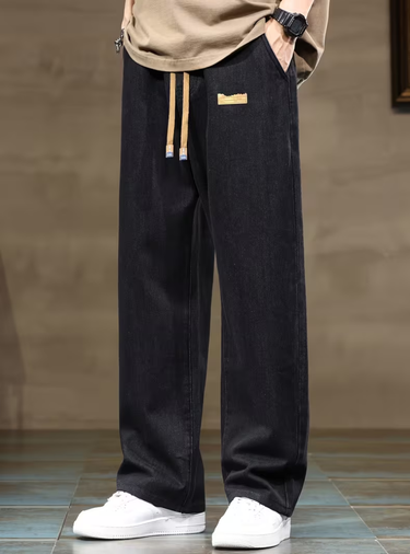 Black straight leg jeans - Beaulin Paris