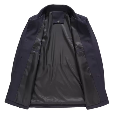 Blue classic collar coat - Beaulin Paris