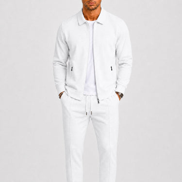 White waffle knit tracksuit - Beaulin Paris