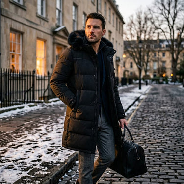 Black long puffer coat - Beaulin Paris