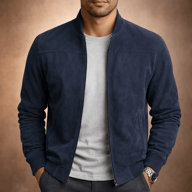 Dark Blue bomber jacket - Beaulin Paris
