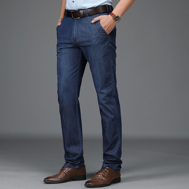 Blue straight trousers - Beaulin Paris