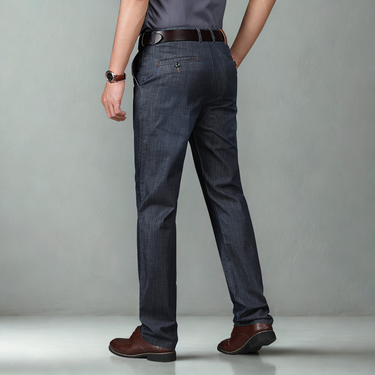 Blue straight trousers - Beaulin Paris