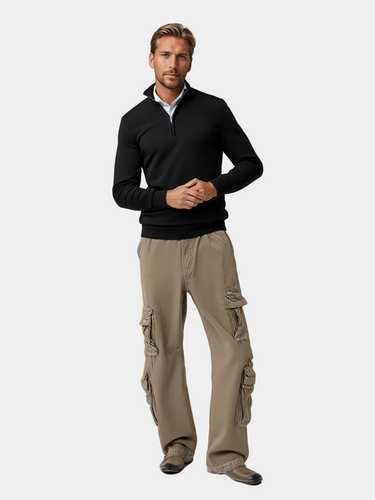 Black half-zip jumper - Beaulin Paris