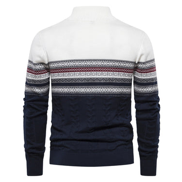 Dark Grey jacquard jumper detail - Beaulin Paris