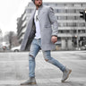 Light Grey tailored coat - Beaulin Paris