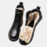 Black fur lined boots - Beaulin Paris